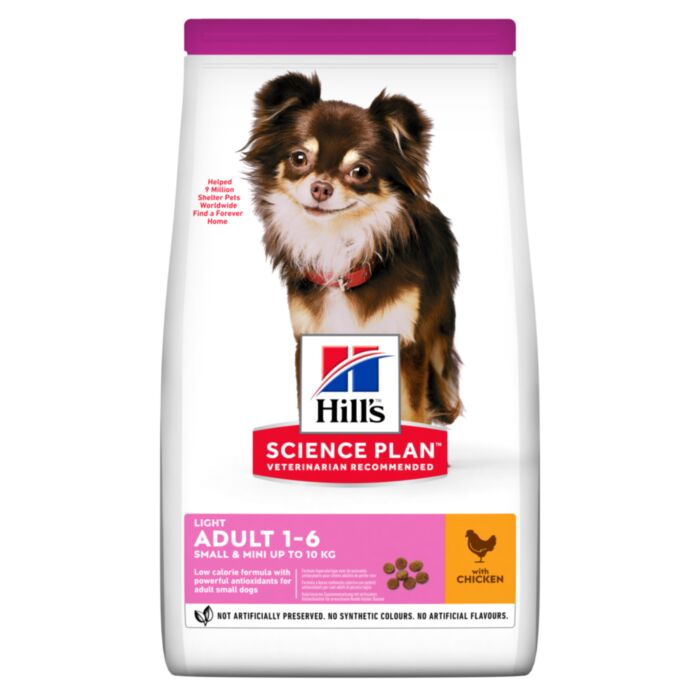 HILL`S SP DOG MINI LIGHT CHICKEN sausā barība suņiem Vista 1.5kg