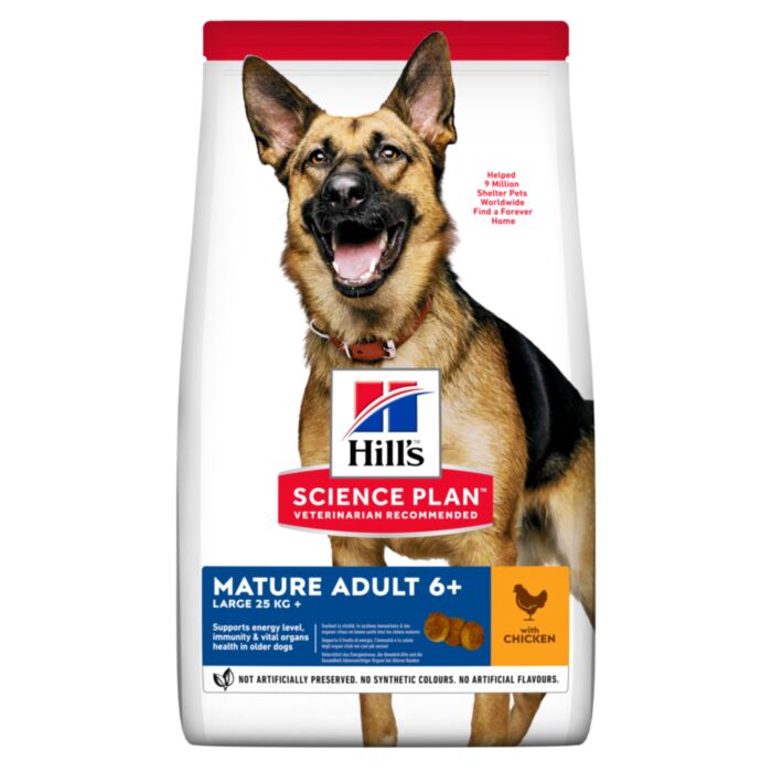 HILL`S SP DOG LARGE BREED MATURE 6+ sausā barība suņiem Vista 14kg