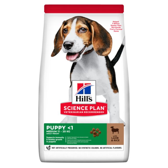 HILL`S SP DOG MEDIUM PUPPY LAMB sausā barība kucēniem Jērs 2.5kg