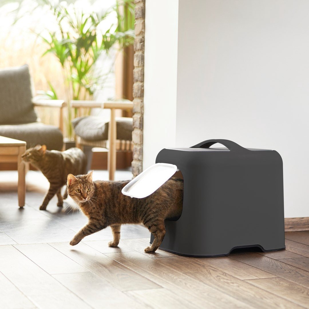 Gimcat Smart Olimpia slēgta kaķu tualete Antracite 51x39,5x44 cm