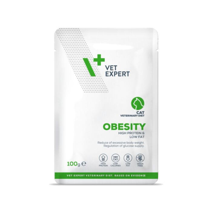 VetExpert VD Obesity veterinārie konservi kaķiem svara kontrolei 100 g