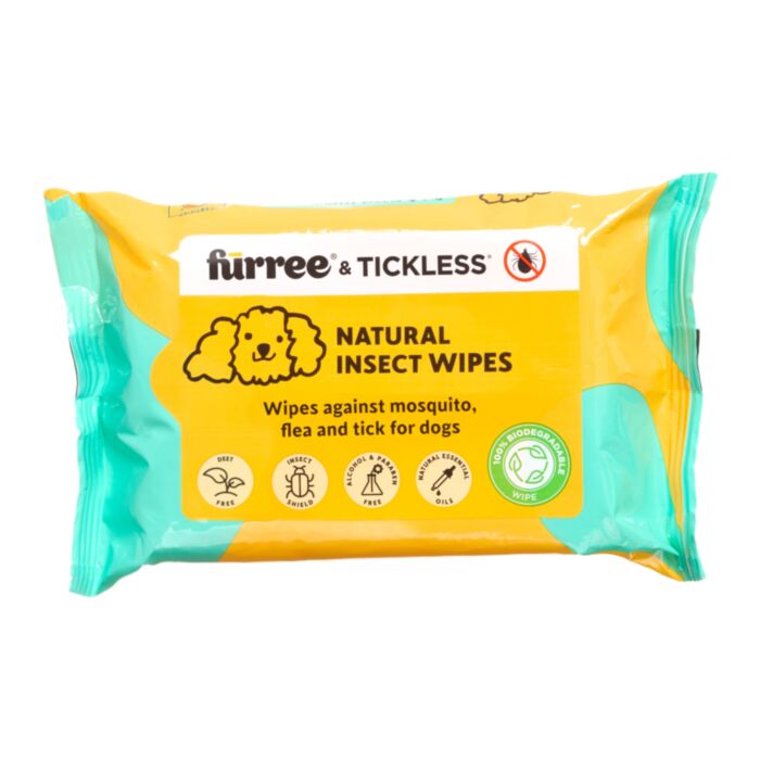 Tickless Furree salvetes pret blusām un ērcēm suņiem N20