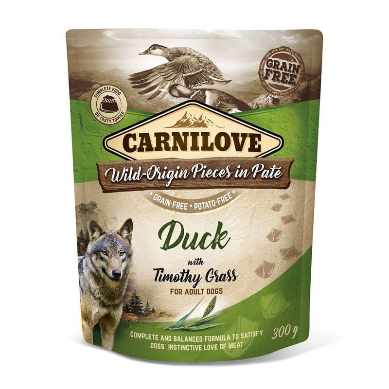 CARNILOVE DOG PATE DUCK konservi suņiem Pīle 300g