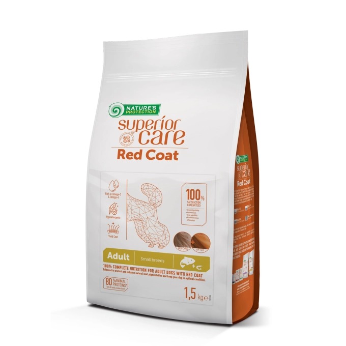 NATURE`S PROTECTION SUPERIOR DOG RED MINI sausā barība suņiem Lasis 1.5kg