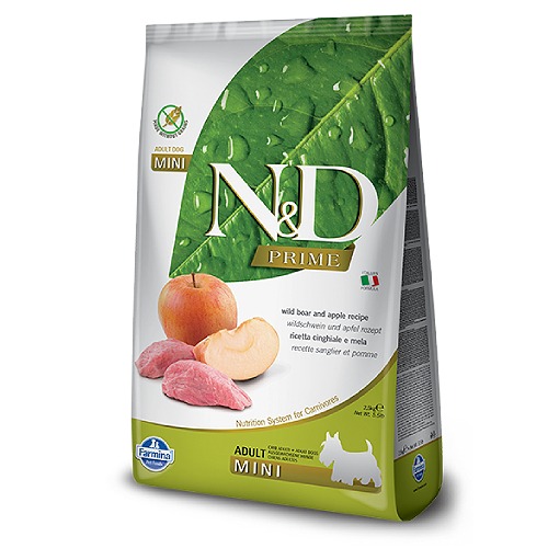 FARMINA N&D DOG GF PRIME BOAR & APPLE S suņu barība Mežacūka, āboli 2.5kg