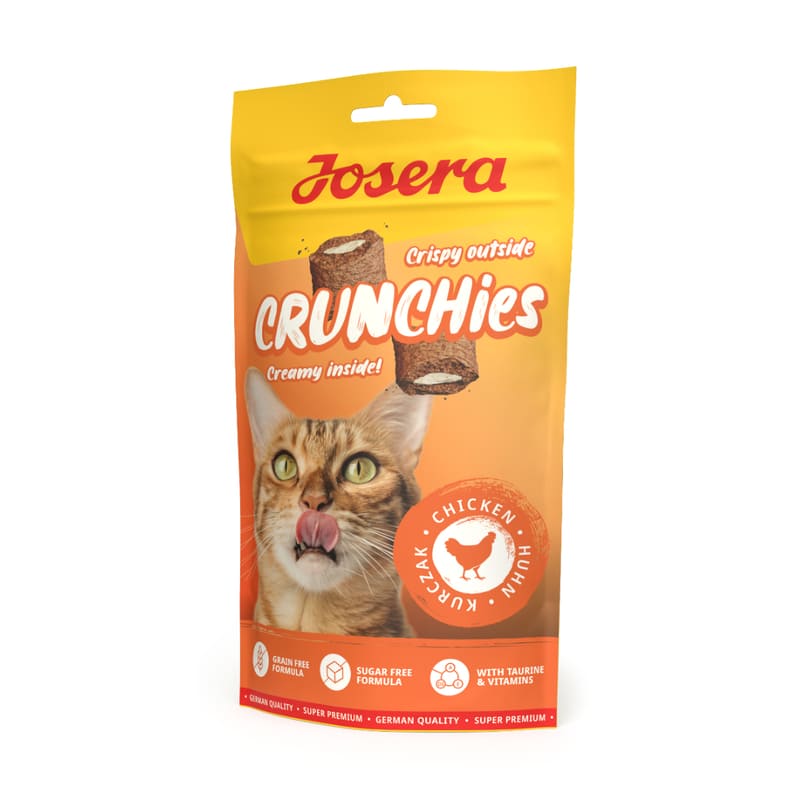 Josera Crunchies Chicken kaķu gardumi spilventiņi ar vistu 60 g