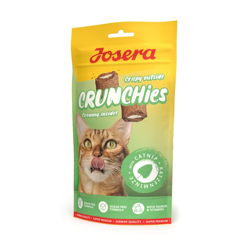 Josera Crunchies Catnip kaķu gardumi spilventiņi ar kaķumētru 60 g