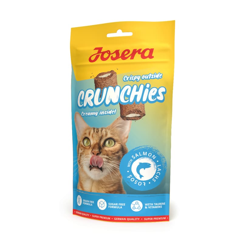 Josera Crunchies Salmon kaķu gardumi spilventiņi ar lasi 60 g