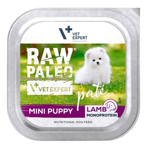 RAW PALEO DOG PUPPY MINI LAMB pastēte kucēniem Jērs 150g