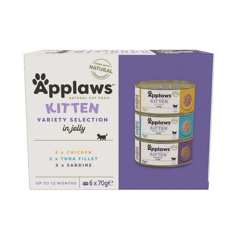 APPLAWS CAT KITTEN MULTIPACK JELLY konservi kaķēniem 6x 70g
