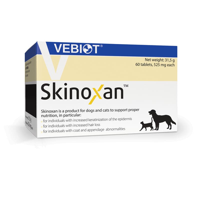 Skinoxan Vebiot tabletes ādai un apmatojumam suņiem un kaķiem N60
