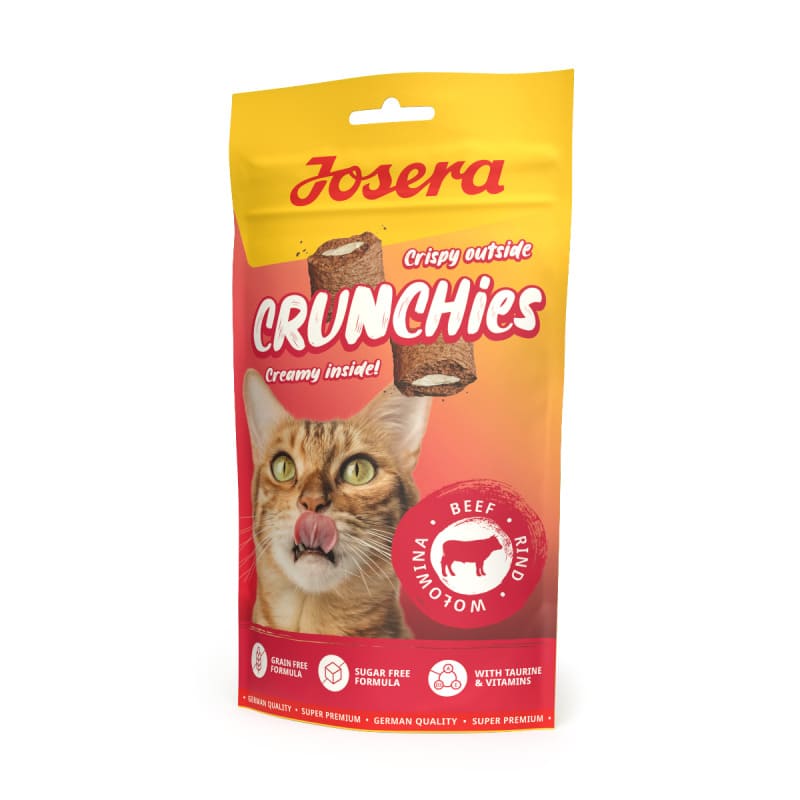 Josera Crunchies Beef kaķu gardumi spilventiņi ar liellopu 60 g