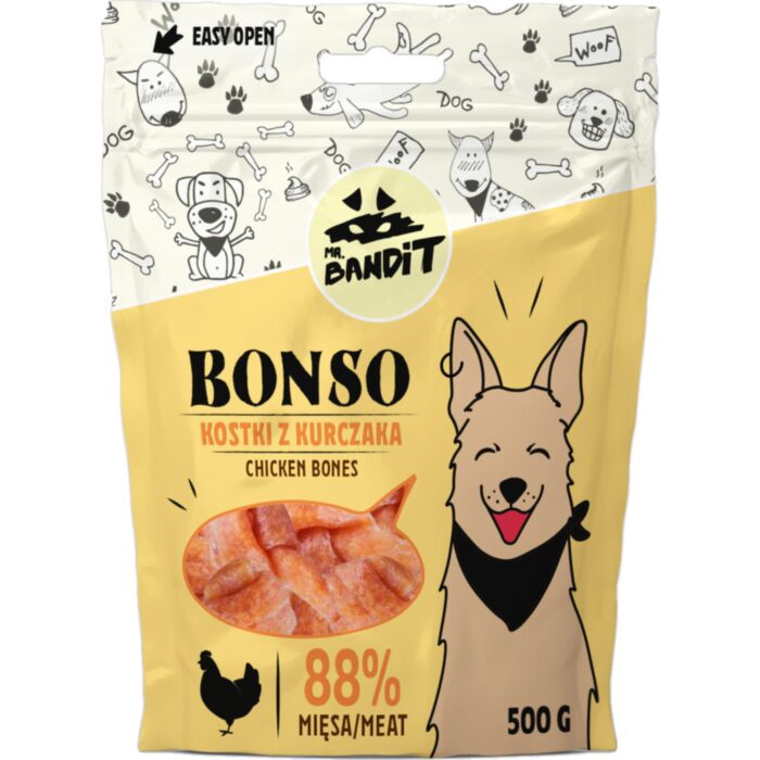 MR.BANDIT BONSO CHICKEN gardums suņiem Vistas kauliņi 500g