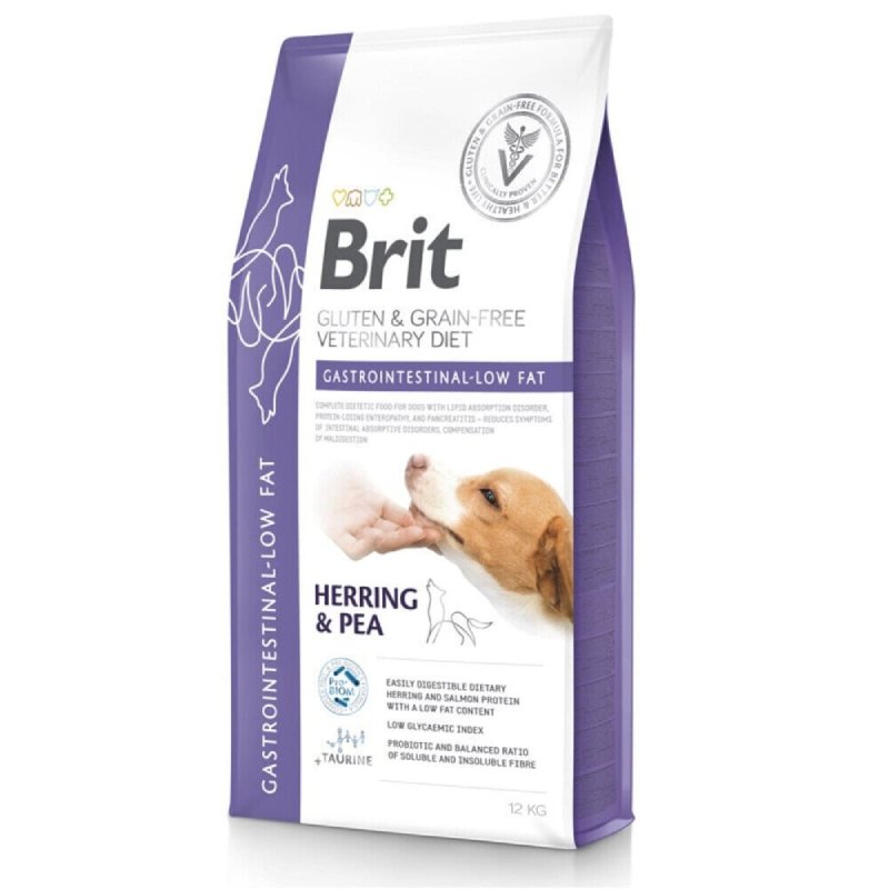 Brit Veterinary Diet Gastrointestinal Low Fat veterinārā suņu barība gremošanai 12 kg