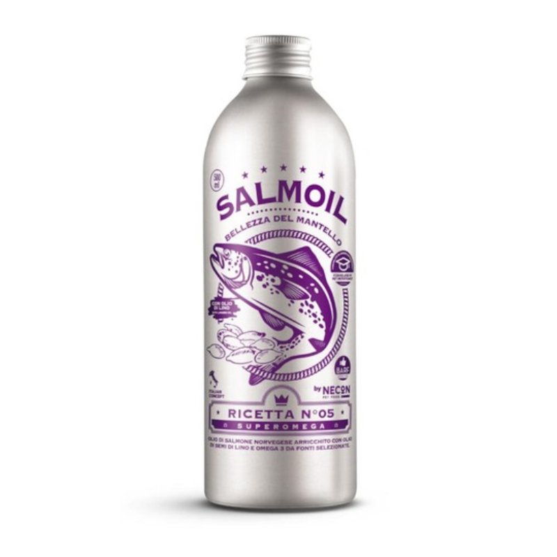 Salmoil Ricetta Nr.5 laša eļļa ādai un apmatojumam suņiem 250 ml