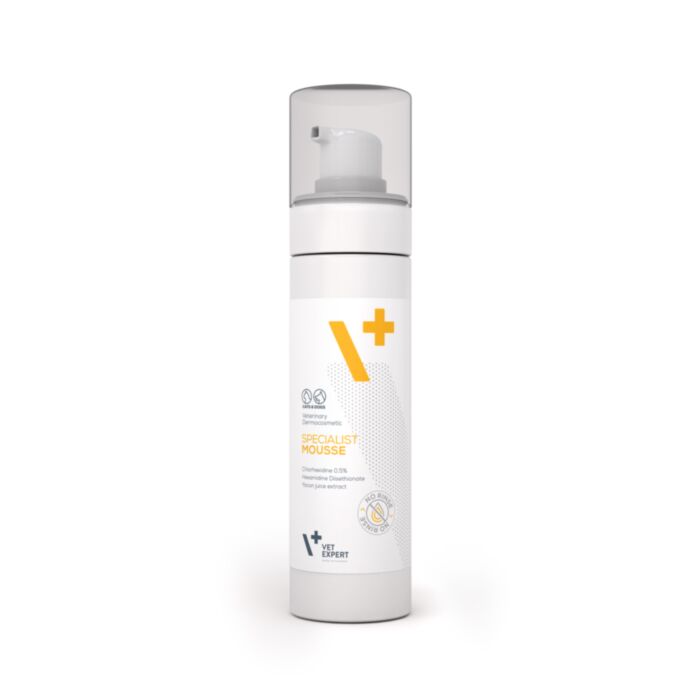 VetExpert Specialist Mousse sausais šampūns suņiem un kaķiem dermatītam 150 ml