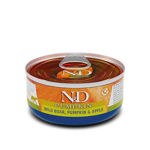 FARMINA N&D CAT PUMPKIN WILD BOAR & APPLE kaķu konservi Mežcūka 70g