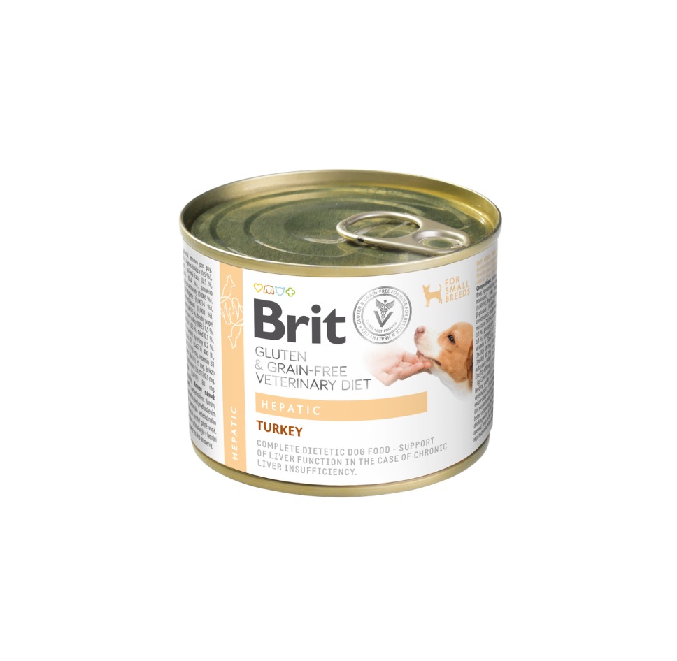 Brit Veterinary Diet Hepatic Turkey veterinārie konservi suņiem aknām 200 g