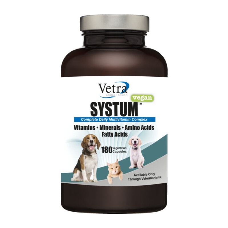 Vetra Systum Vegan vitamīni kapsulas ādai un apmatojumam suņiem un kaķiem N180