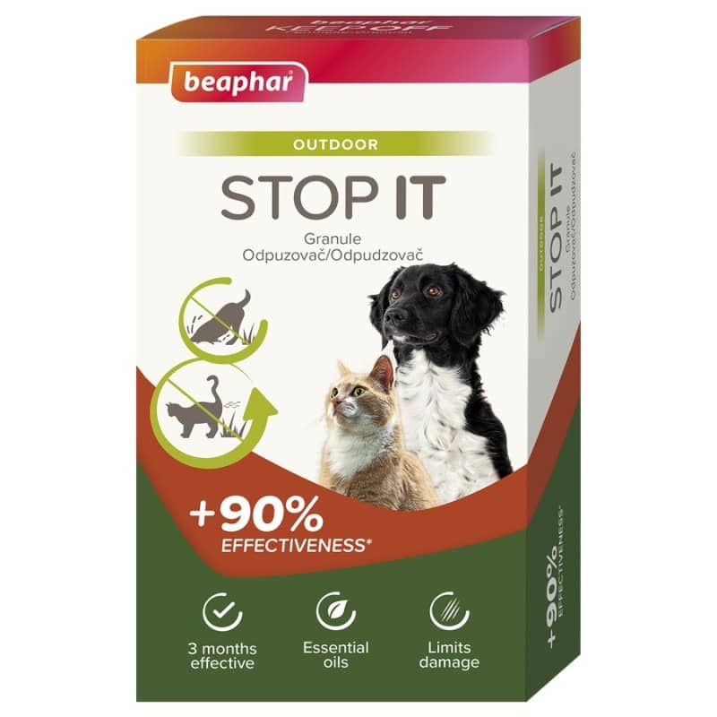 Beaphar Stop It Outdoor granulas suņu un kaķu atbaidīšanai dārzā 400 g