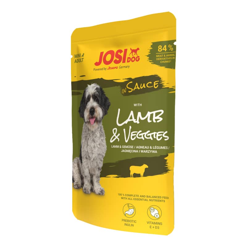 Josera JosiDog Mini Lamb & Veggies konservi suņiem mazajām šķirnēm ar jēru un dārzeņiem 100 g