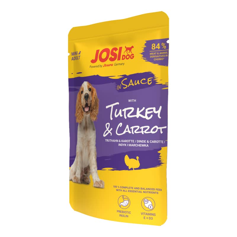Josera JosiDog Mini Turkey & Carrot konservi suņiem mazajām šķirnēm ar tītaru un burkāniem 100 g