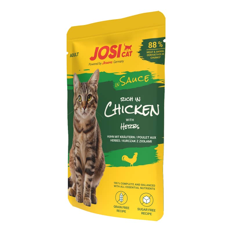 Josera JosiCat Chicken Sauce kaķu konservi ar vistu mērcē 85 g
