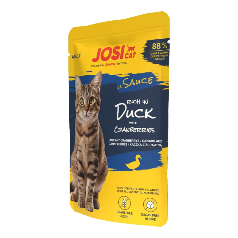 Josera JosiCat Duck Sauce kaķu konservi ar pīli mērcē 85 g