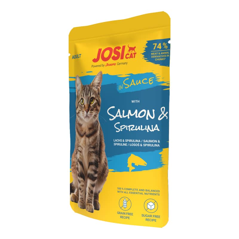 Josera JosiCat Salmon Sauce kaķu konservi ar lasi mērcē 85 g