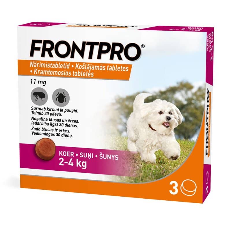 Frontpro pretblusu tabletes suņiem 2–4 kg 11mg N3
