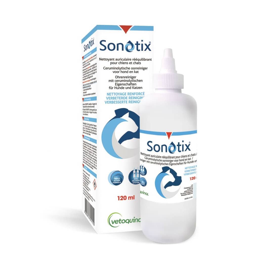 Sonotix ausu tīrīšanas līdzeklis suņiem un kaķiem 120 ml