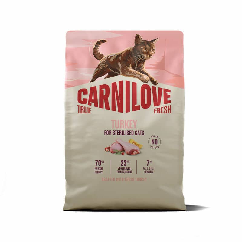 Carnilove True Fresh Sterilised Turkey kaķu barība sterilizētiem kaķiem 2 kg