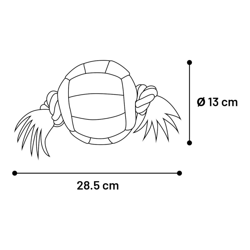 Flamingo Aqua peldoša bumba suņiem ar virvi 13 cm