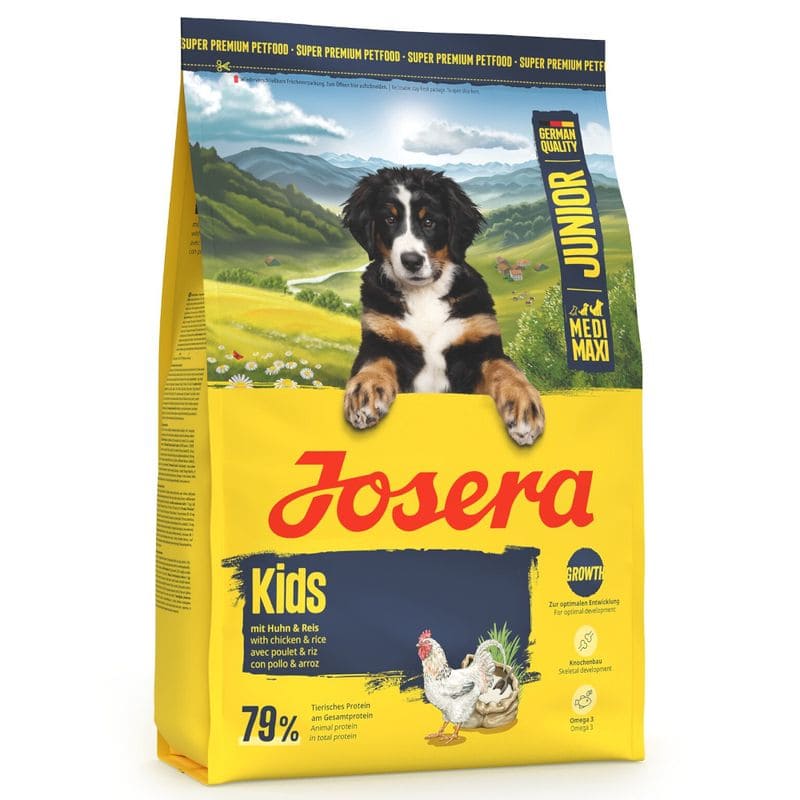 Josera Kids Junior sausā suņu barība kucēniem ar vistu 3 kg