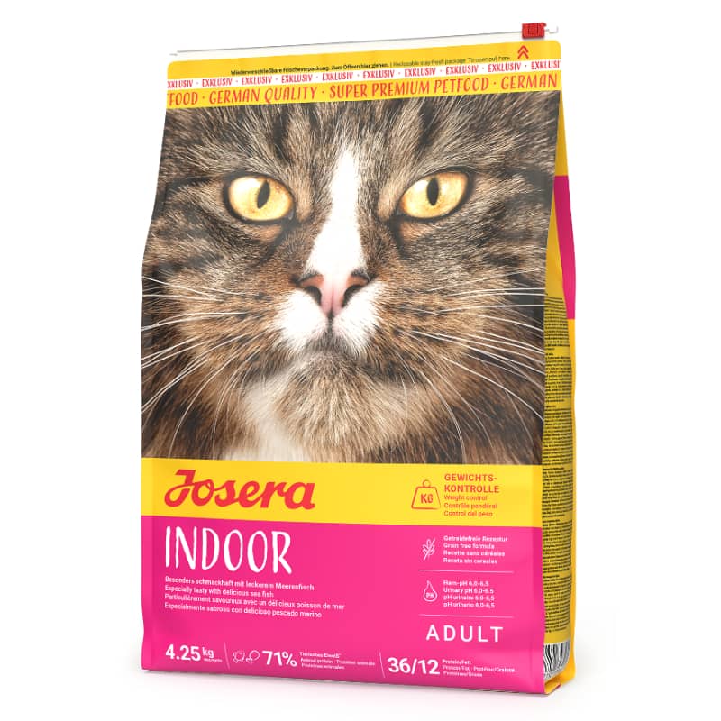 Josera Indoor Cat sausā kaķu barība istabas kaķiem 4.25 kg