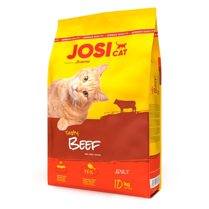 JosiCat Tasty Beef sausā kaķu barība ar liellopu gaļu 10 kg
