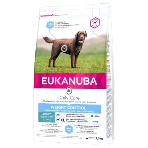 EUKANUBA DOG LARGE WEIGHT CONTROL sausā barība suņiem Vista 15kg