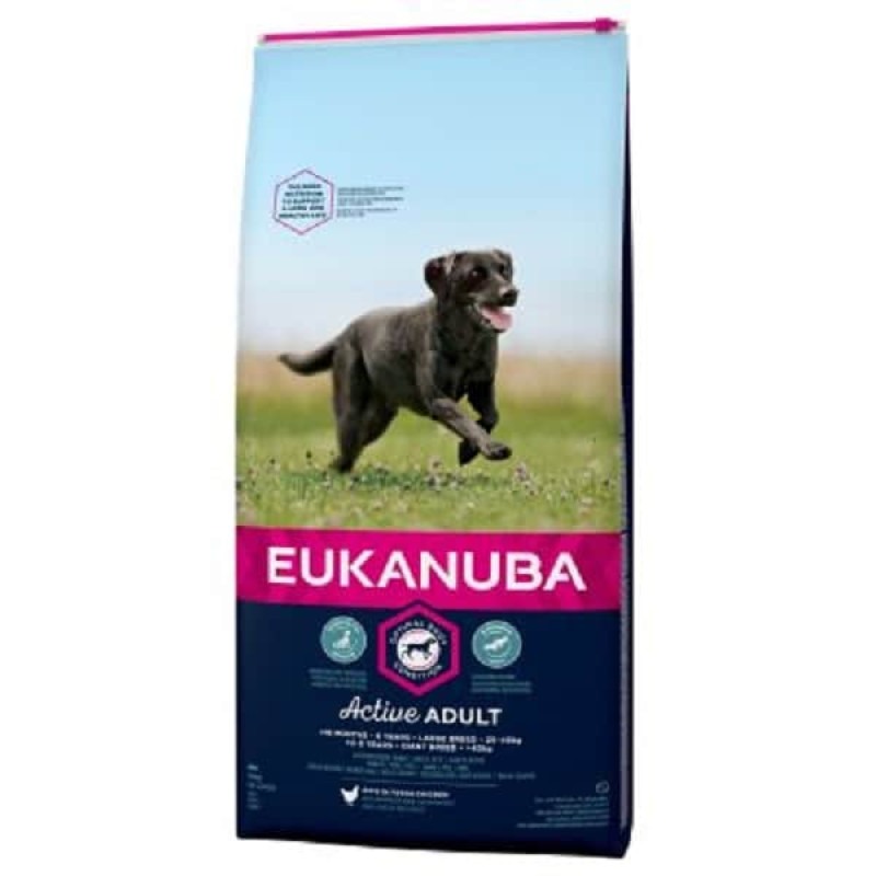 EUKANUBA DOG LARGE CHICKEN sausā barība suņiem Vista 15kg