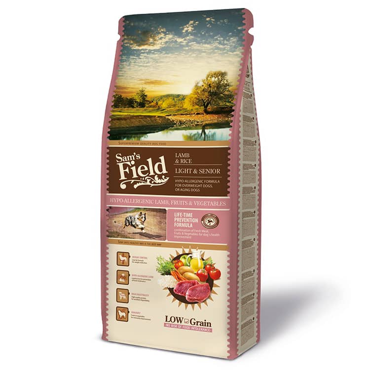 Sam’s Field Senior sausā suņu barība ar jēru 13 kg