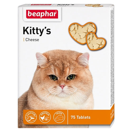 BEAPHAR KITTY`S CHEESE vitamīnu gardums kaķiem ar sieru N75
