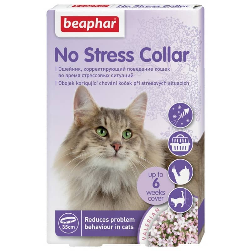 Beaphar No Stress nomierinoša kaklasiksna pret stresu kaķiem 35 cm