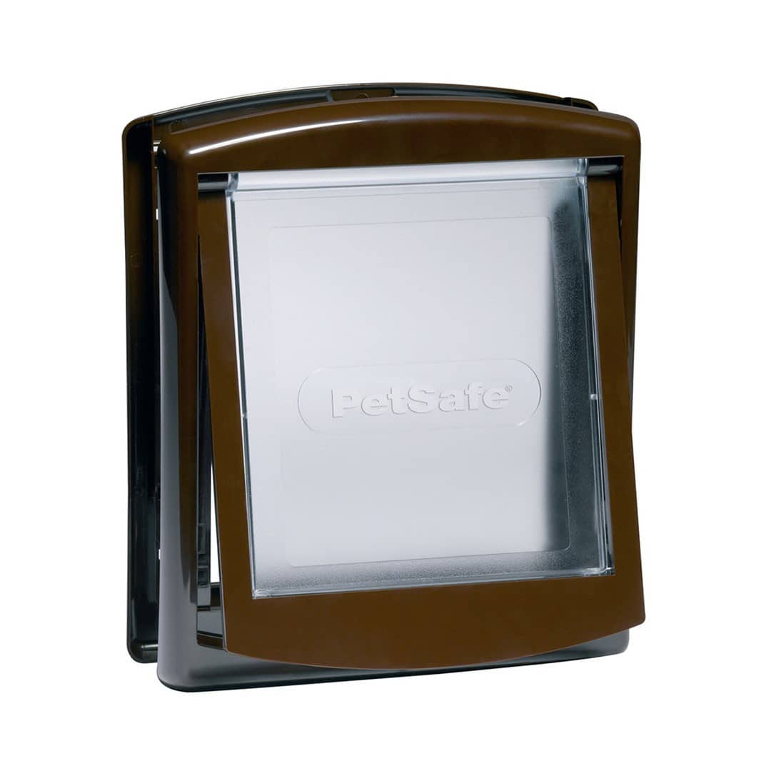 PetSafe Staywell Original M iebūvējamās durvis vidējiem suņiem – brūnas