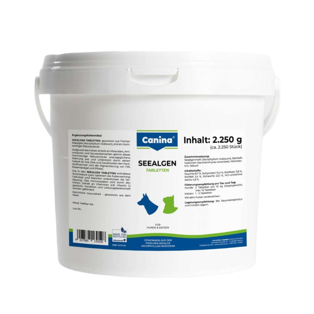 Canina Seealgen Tabs jūras aļģes tabletes spalvai suņiem un kaķiem 2250 g N2250