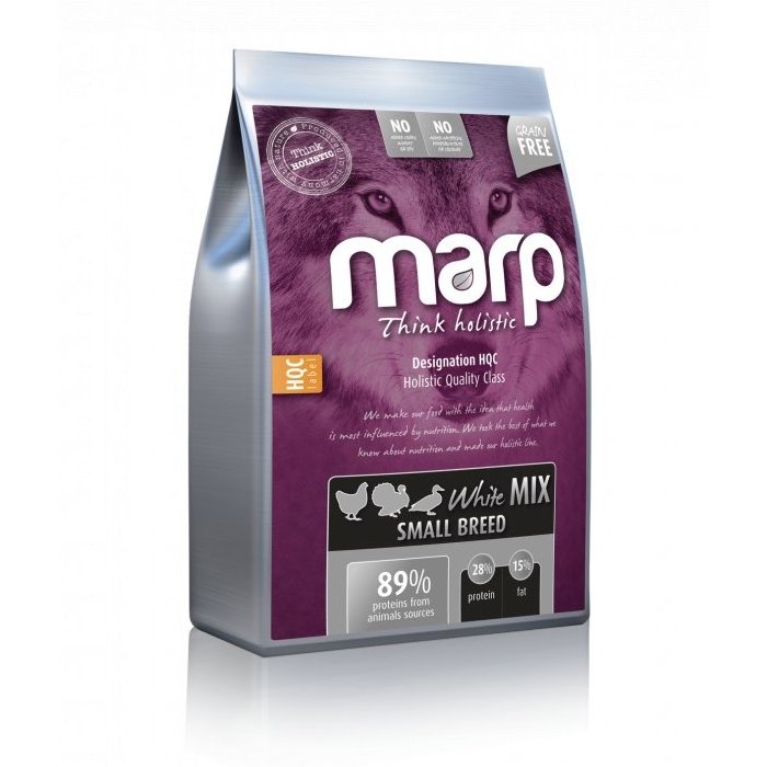 MARP DOG THINK HOLISTIC WHITE MIX SMALL bezgraudu sausā barība suņiem 12kg