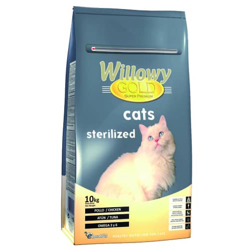 WILLOWY GOLD CAT STERILISED kaķu barība Vista, tuncis 10kg