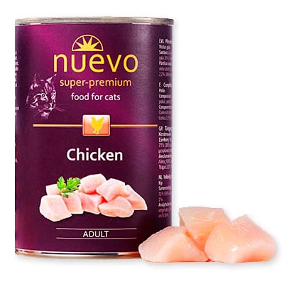 NUEVO CAT CHICKEN konservi kaķiem Vista 400g
