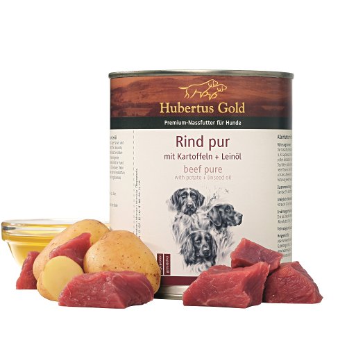 Hubertus Gold Beef konservi suņiem ar liellopu 800 g