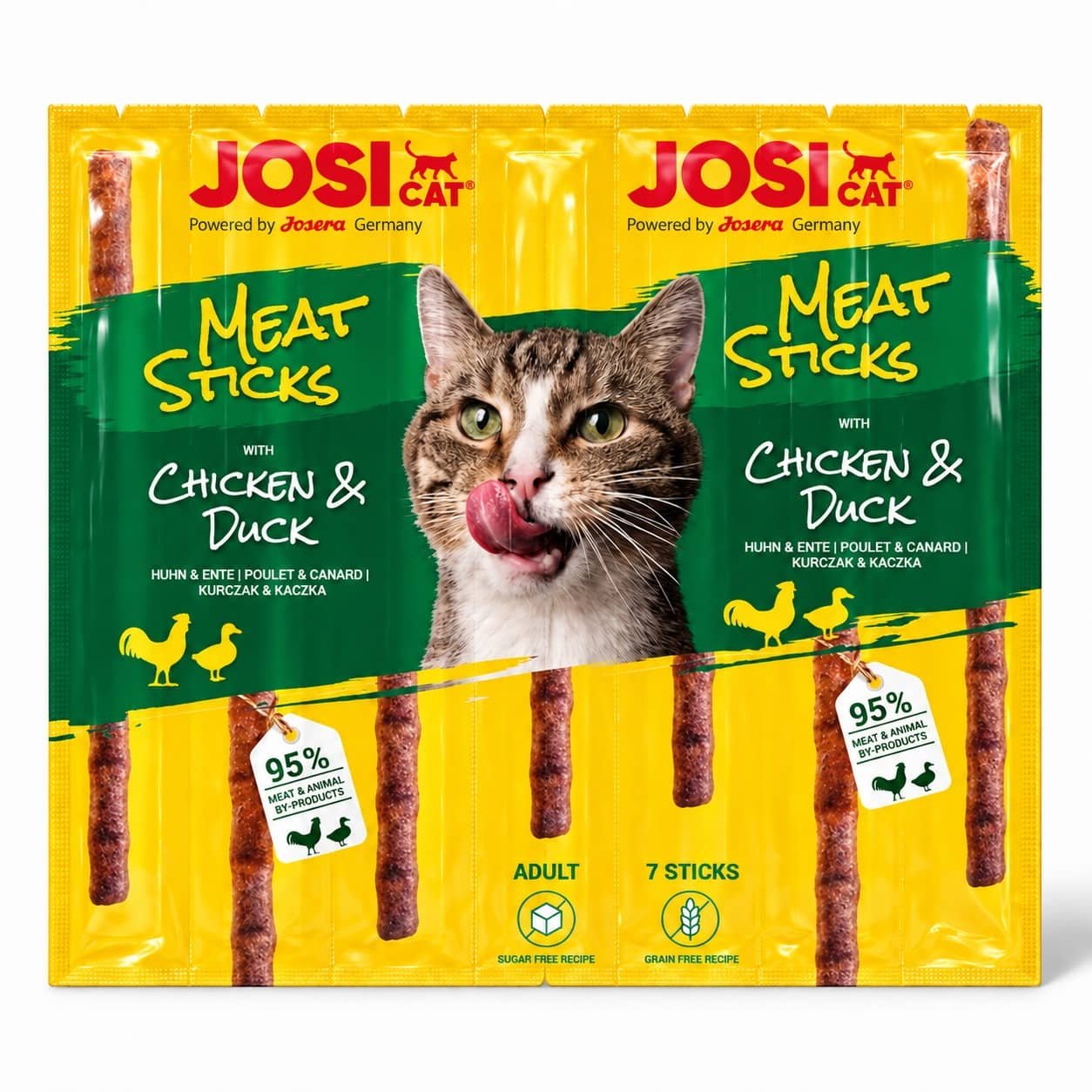 Josera JosiCat Meat Sticks Chicken & Duck gaļas desiņas kaķiem ar vistu un pīli 5 g N7