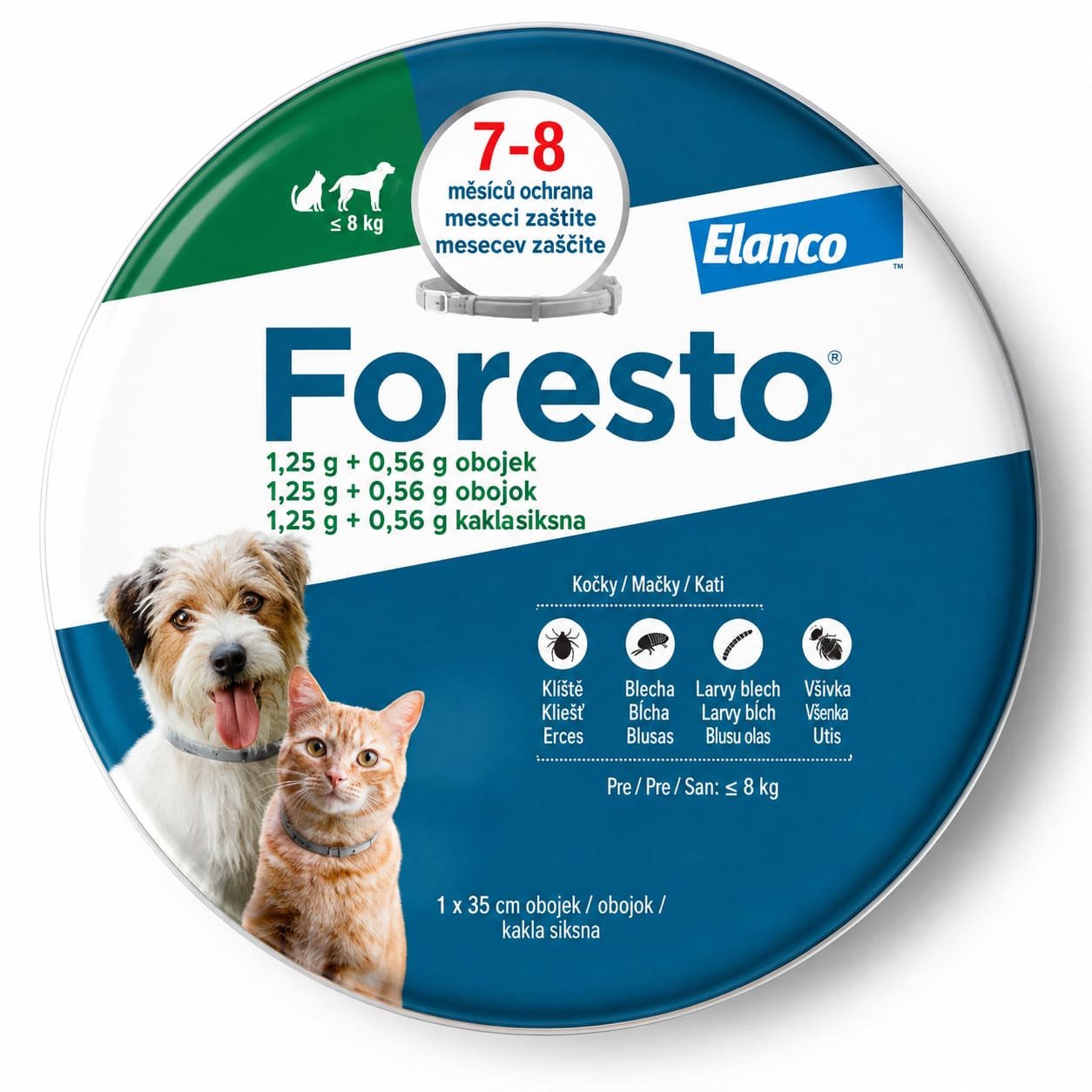Foresto pretblusu un pretērču kaklasiksna suņiem un kaķiem līdz 8 kg 38 cm N1