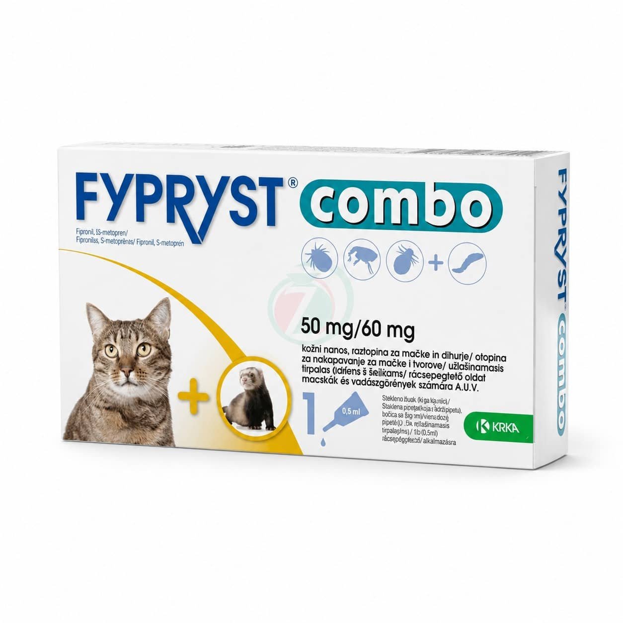 Fypryst Combo pretblusu un pretērču pilieni kaķiem un seskiem 50/60 mg N1